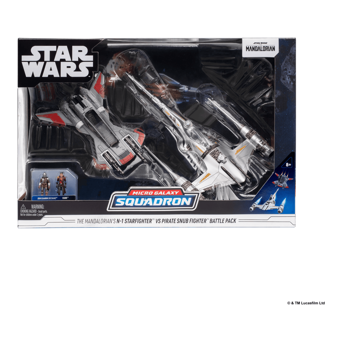 Star Wars Micro Galaxy Squadron The Mandalorian's N-1 Starfighter vs Pirate Snub Fighter Battle Pack