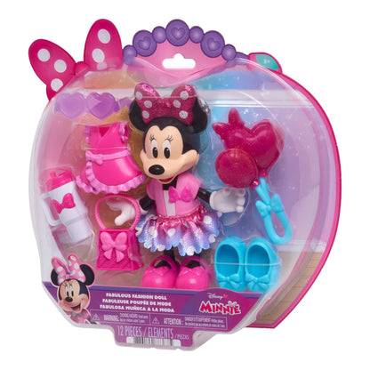 Disney Junior Minnie Mouse Fabulous Fashion Doll with 2 Outfits