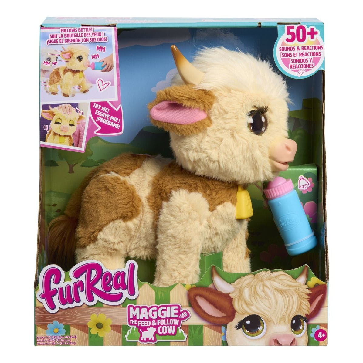 FurReal Maggie The Feed & Follow Cow 886144281587