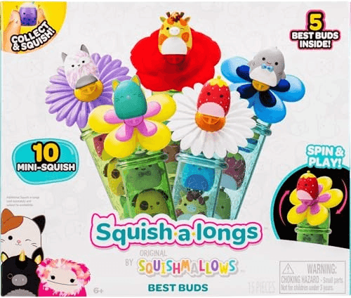Squish-a-Longs Squishmallows Best Buds Collect & Display Bundle