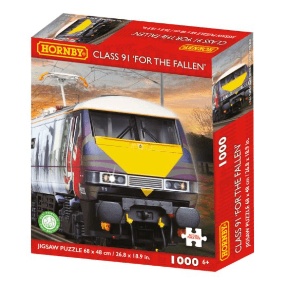 Kidicraft - Hornby - Class 91 'For the Fallen' - 1000 Piece Jigsaw Puzzle 5060337331395