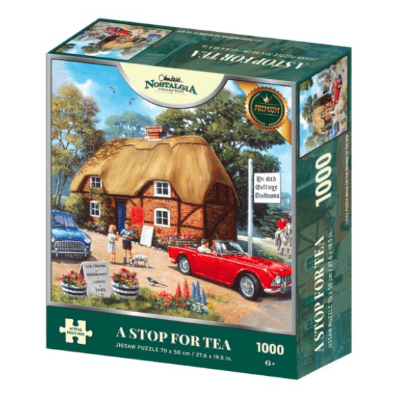 Kidicraft - Nostalgia Collection - A Stop For Tea - 1000 Piece Jigsaw Puzzle 5060337330794