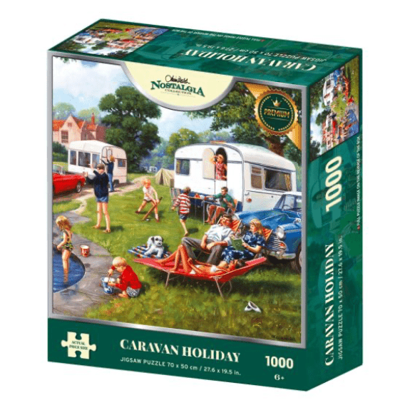 Kidicraft - Nostalgia Collection - Caravan Holiday - 1000 Piece Jigsaw Puzzle 5060337330909