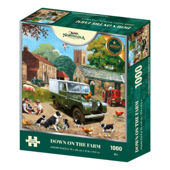 Kidicraft - Nostalgia Collection - Down On the Farm - 1000 Piece Jigsaw Puzzle 5060337330886