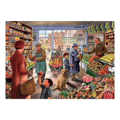 Kidicraft - Ye Olde Shoppe Collection - Greengrocer - 1000 Piece Jigsaw Puzzle 5060337330961