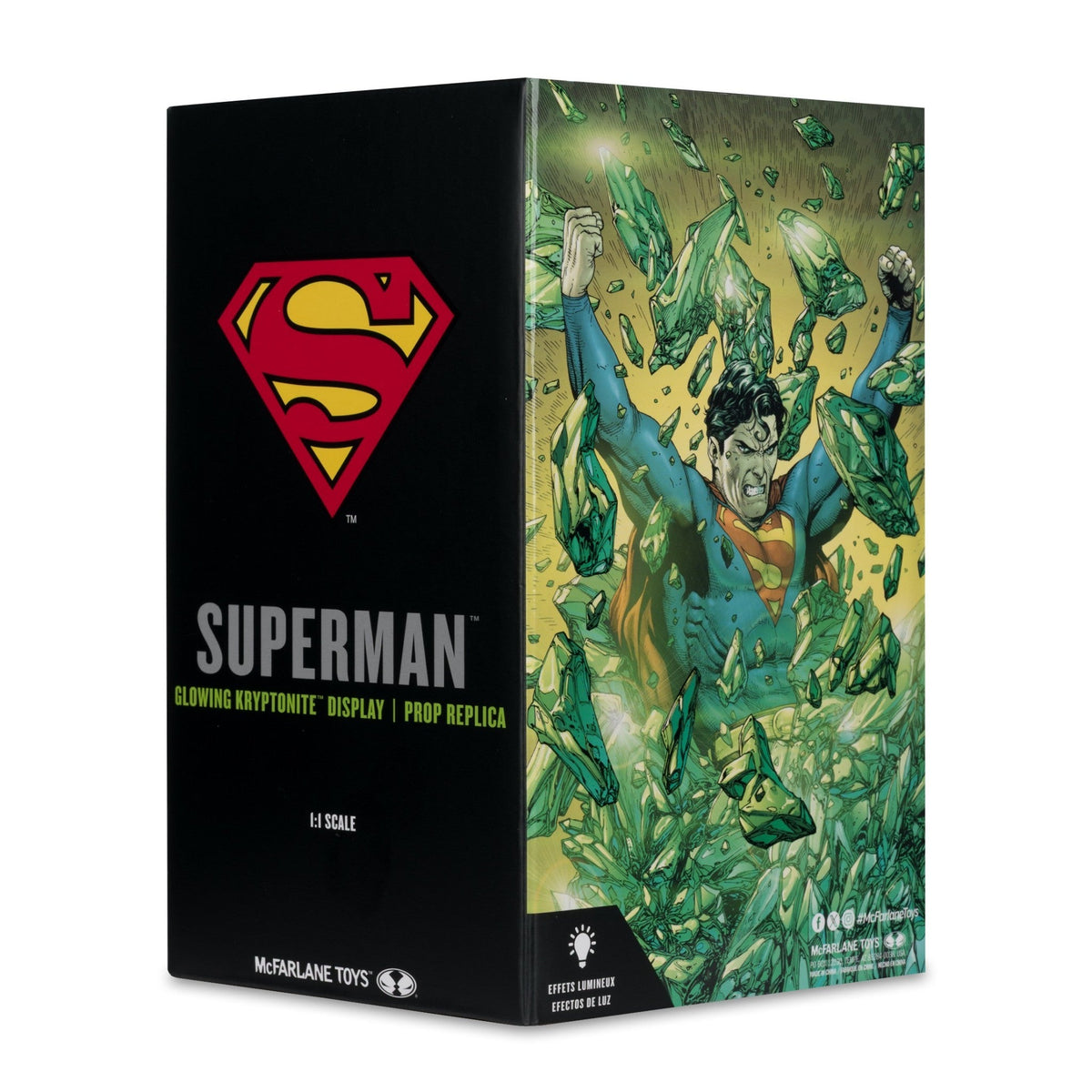 McFarlane Toys DC Direct Superman Glowing Kryptonite Display Replica Gold Label