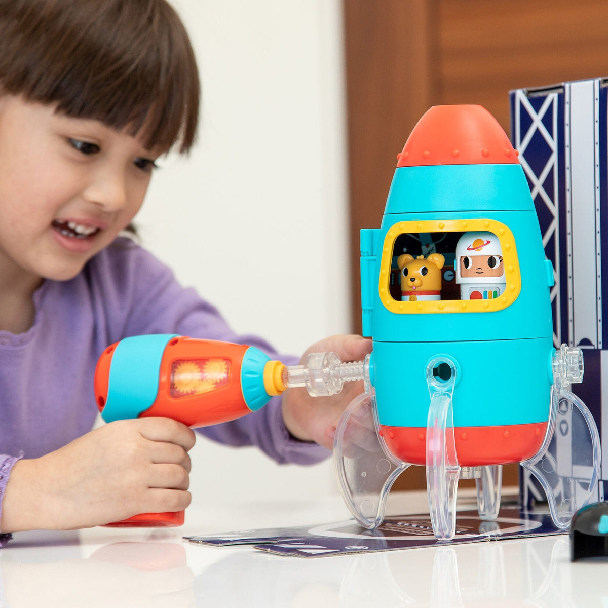 Learning Resources - Design & Drill Bolt Buddies Rocket Toy 086002041876