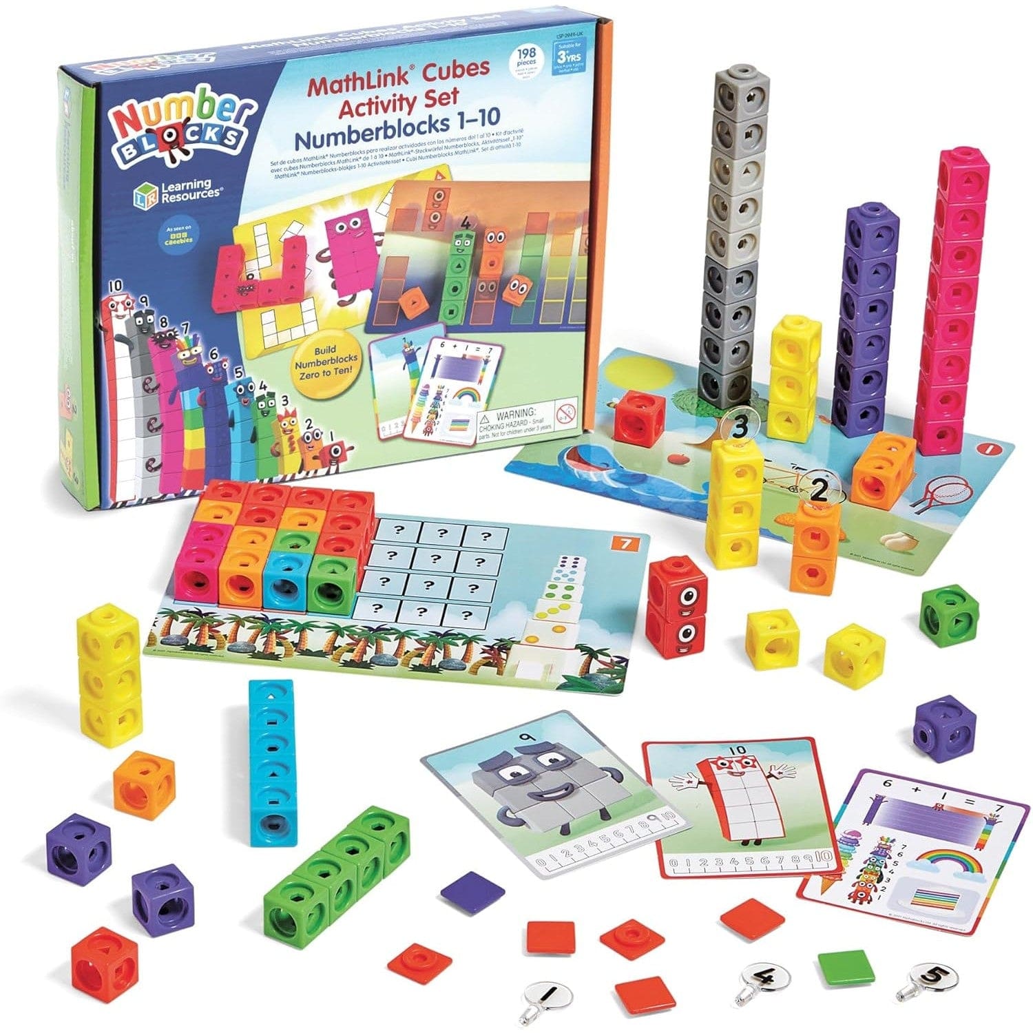 Learning Resources - Mathlink Cubes - Numberblocks 1-10 Activity Set 5055506408381