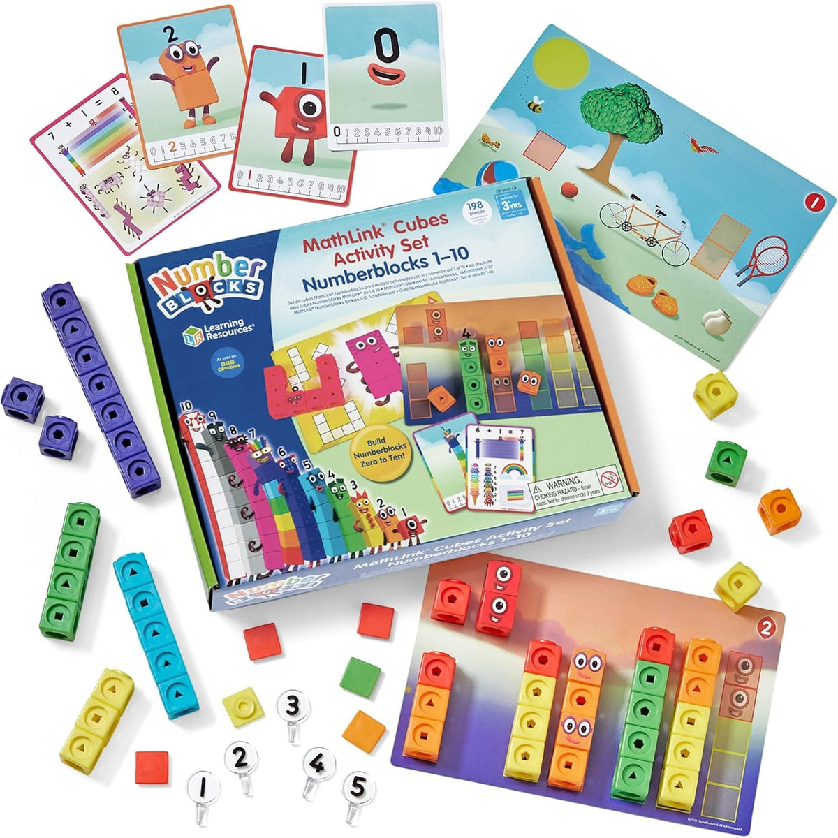 Learning Resources - Mathlink Cubes - Numberblocks 1-10 Activity Set 5055506408381