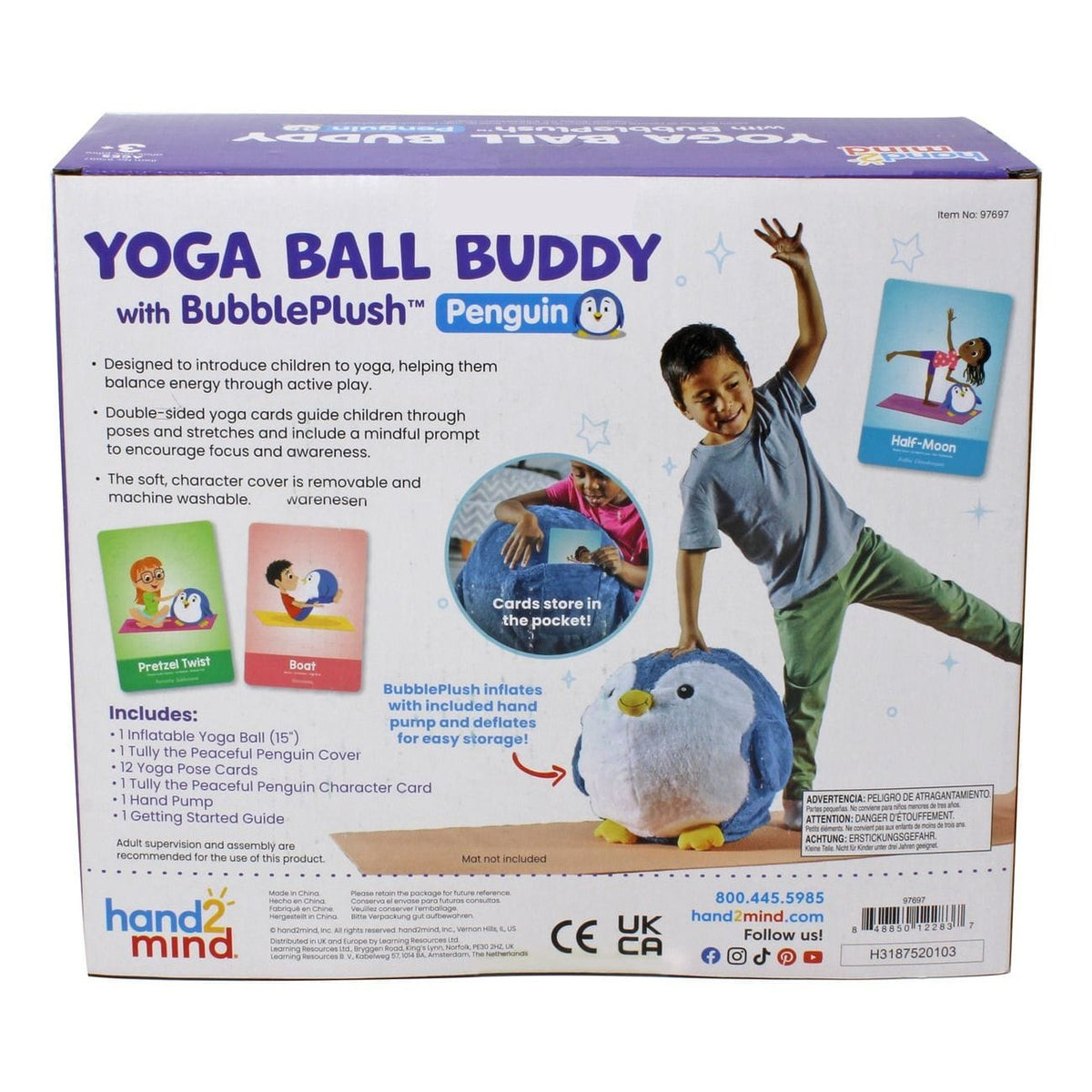 Yoga Ball Buddy with BubblePlush (Penguin) 848850122837
