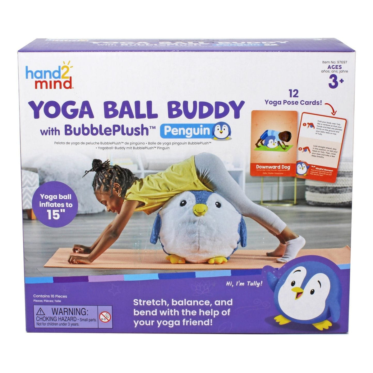Yoga Ball Buddy with BubblePlush (Penguin) 848850122837