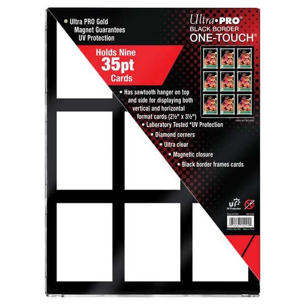 35PT 9-Card Black Border UV ONE-TOUCH Magnetic Holder 74427152994