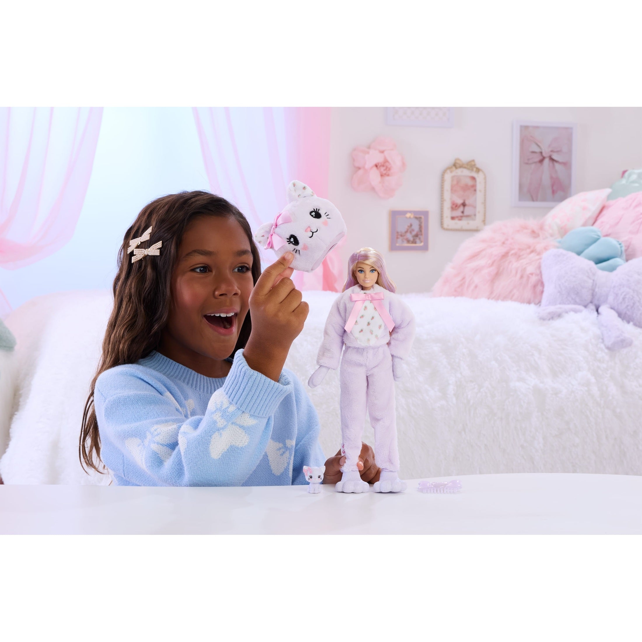 * Barbie Cutie Reveal Doll: Sweet Bows Purp Kitten