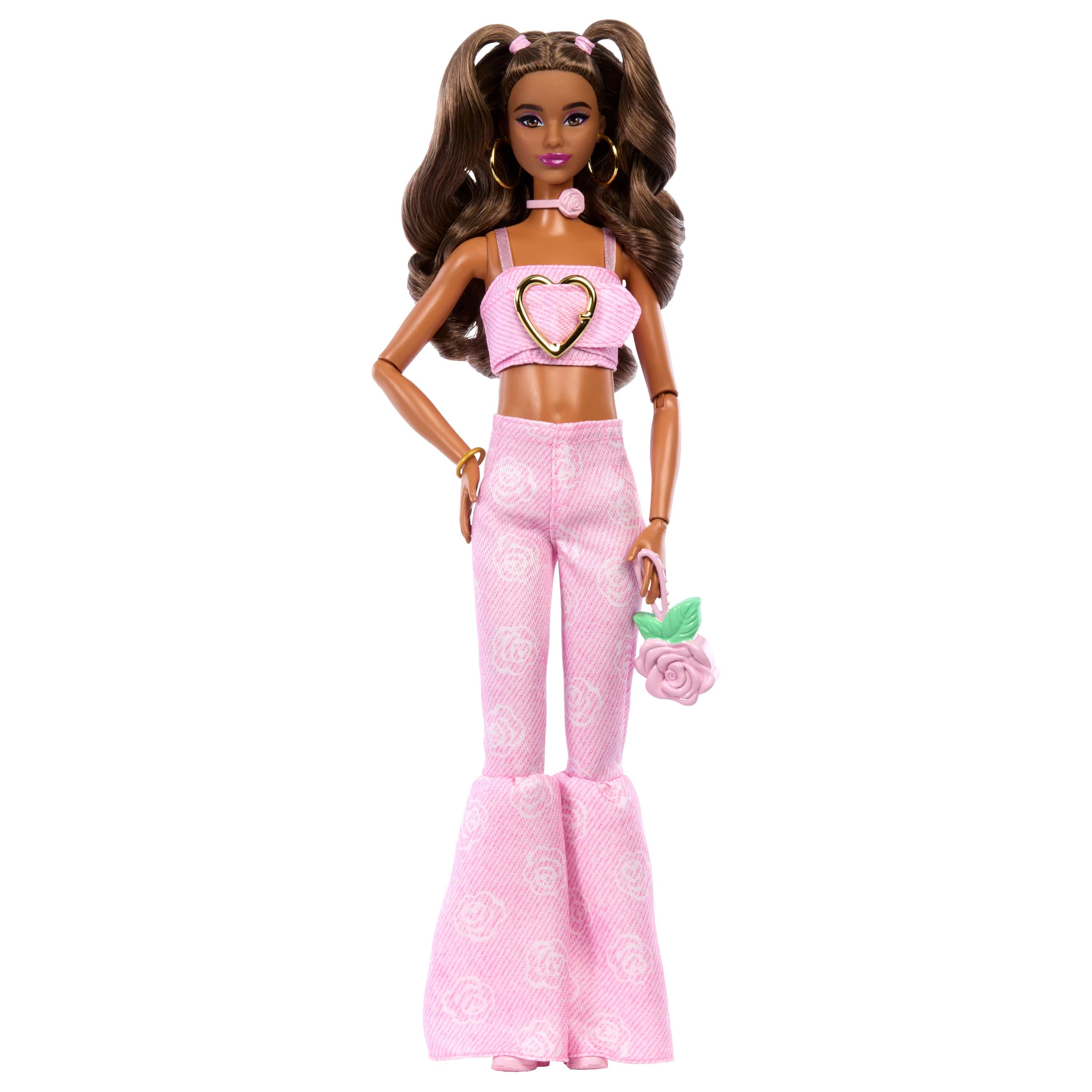 *Barbie Deluxe Style Doll: Brunette Hair Ponytails