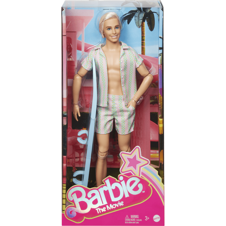 Barbie Movie Ken Pastel Stripes Beach Set 0194735160747