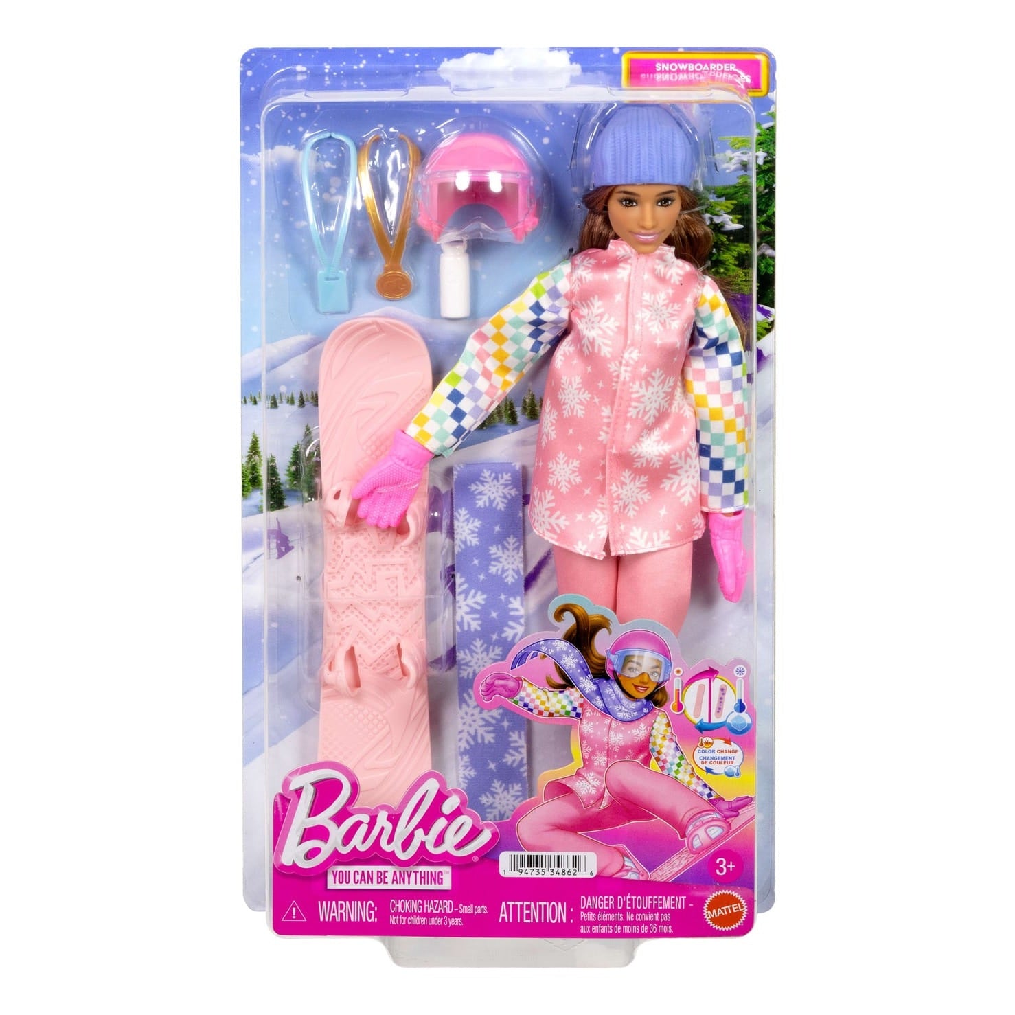 * Barbie Snowboarder Doll & Accessories