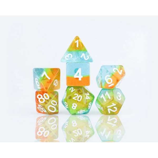 Celestial Ocean Dusk Polyhedral Dice Set - Sirius Dice 810113710075