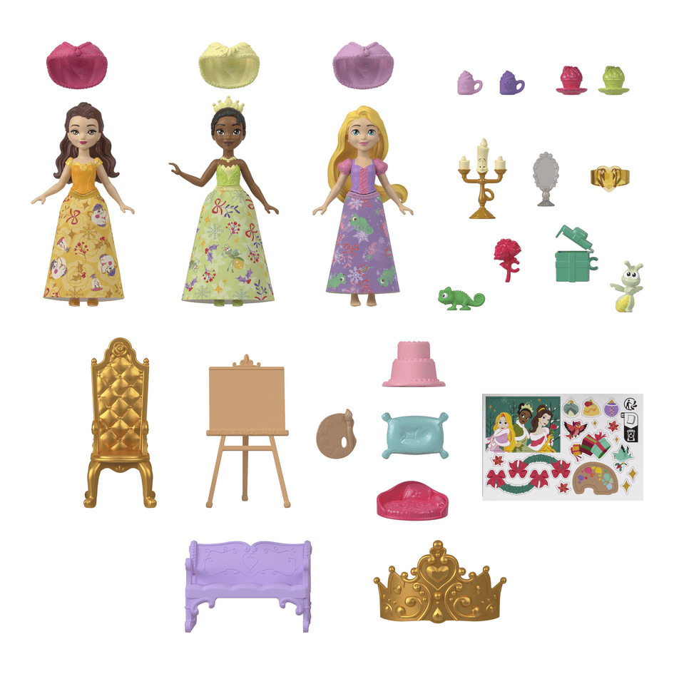 Disney Princess Small Advent Calendar with Holiday Themed Surprises