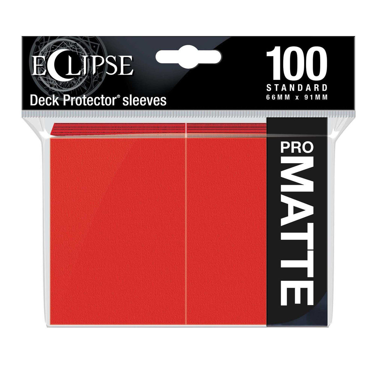 Eclipse Matte Standard Sleeves: Apple Red (100) 74427156169