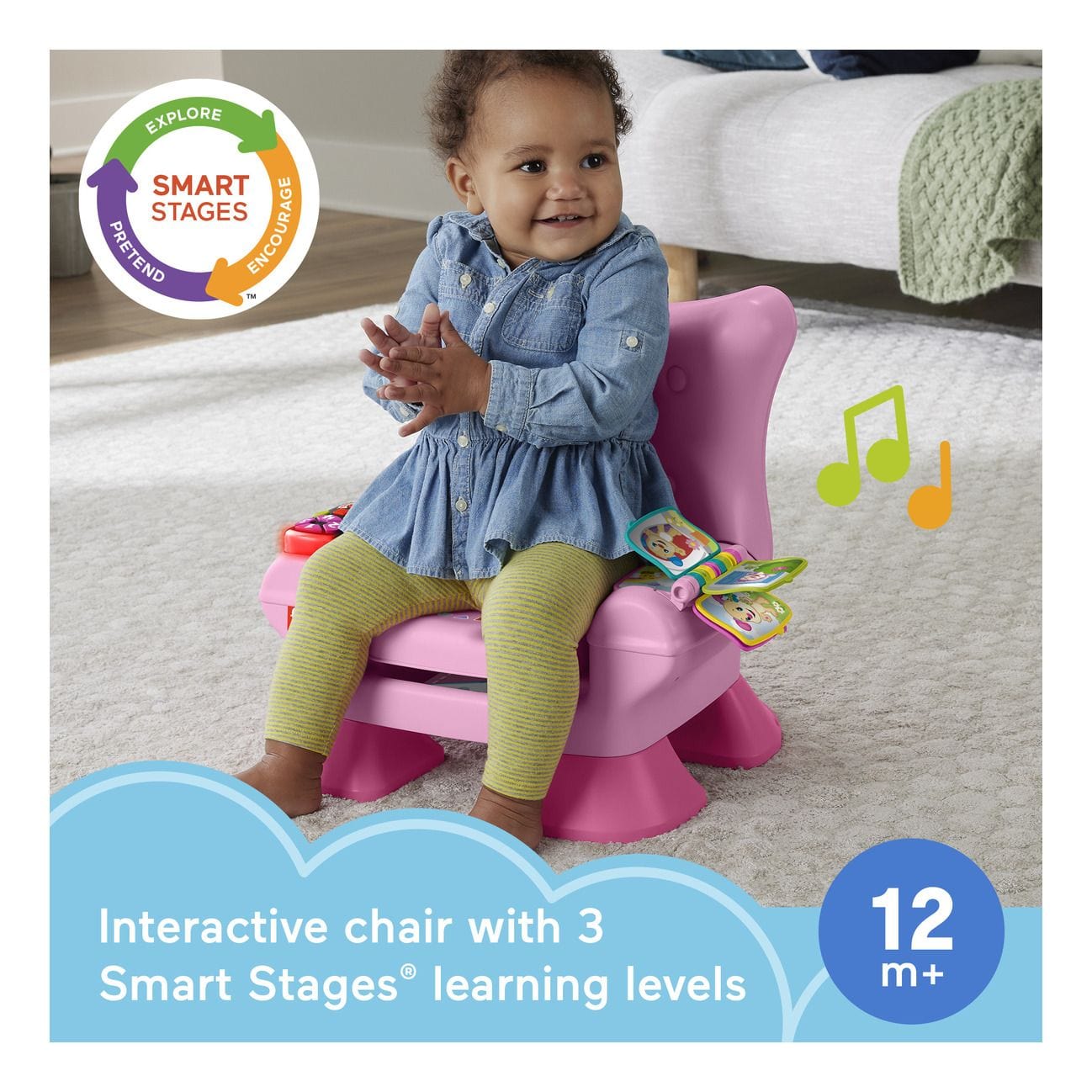 * Fisher Price Laugh & Learn Pink Chair