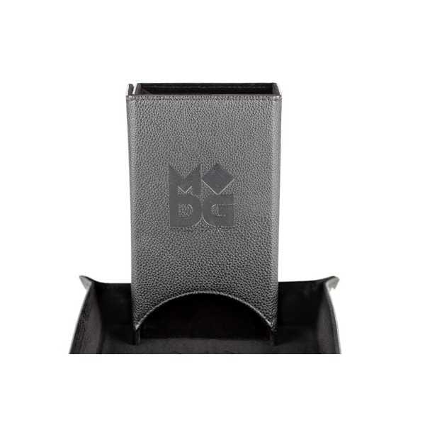 Fold Up Leather Dice Tower: Black 680599383816