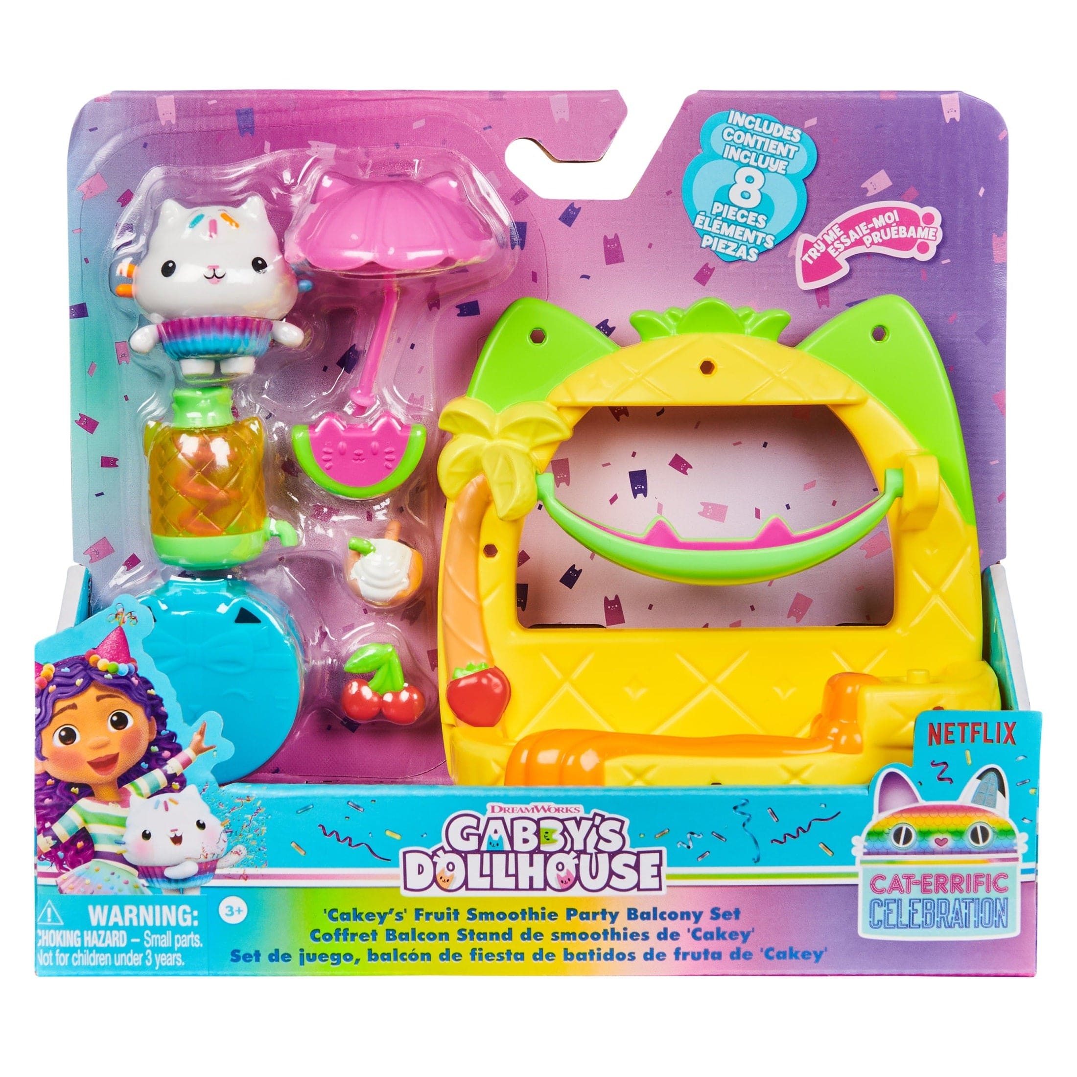 Gabby's Dollhouse Cakey Fruit Smoothie Party Playset 681147039452
