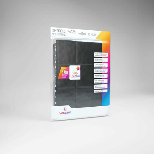 Gamegenic Sideloading 18-Pocket Pages 10 pcs pack Black 4251715403211