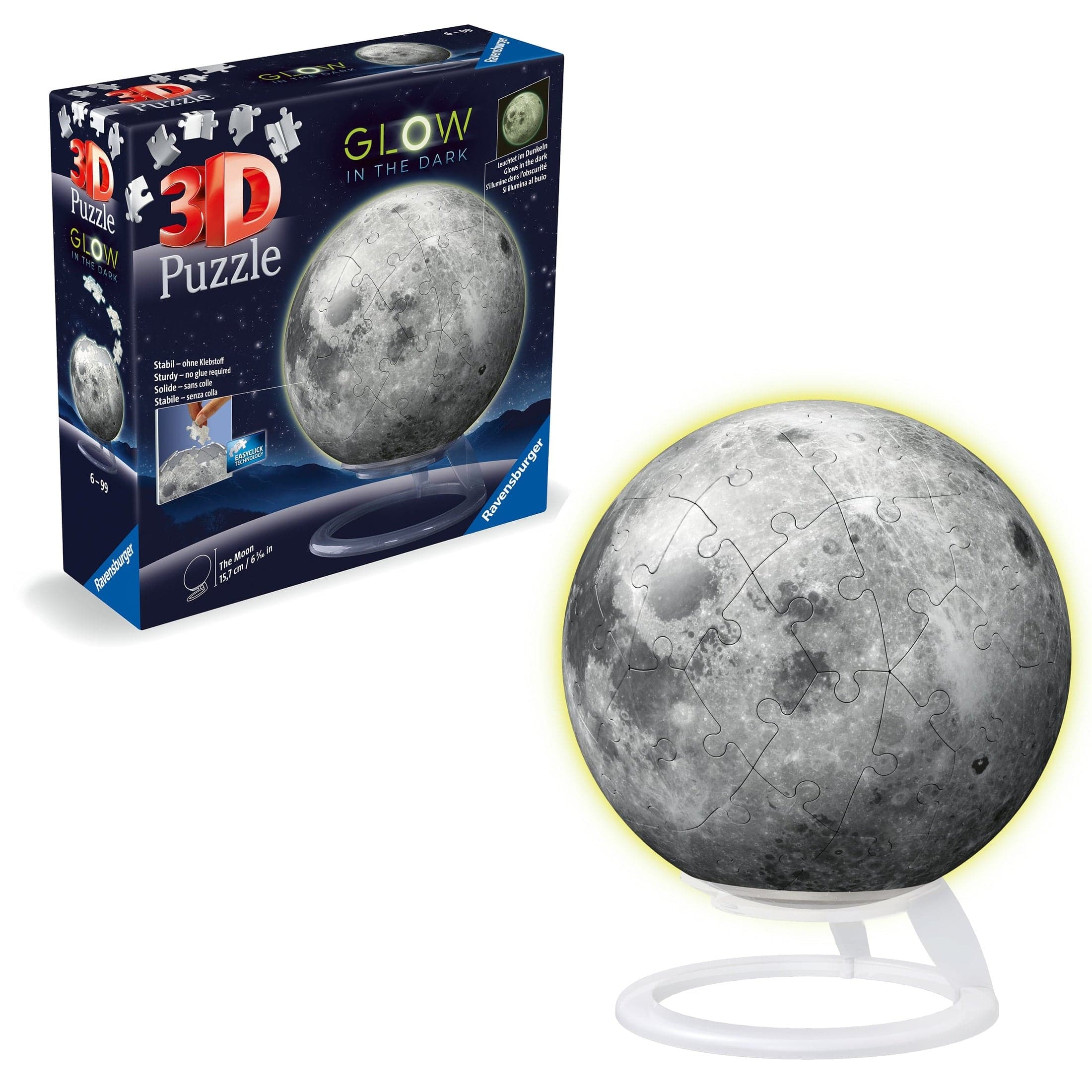 Glow in the Dark Moon 3D Puzzle Ball 72pc 4005556115860