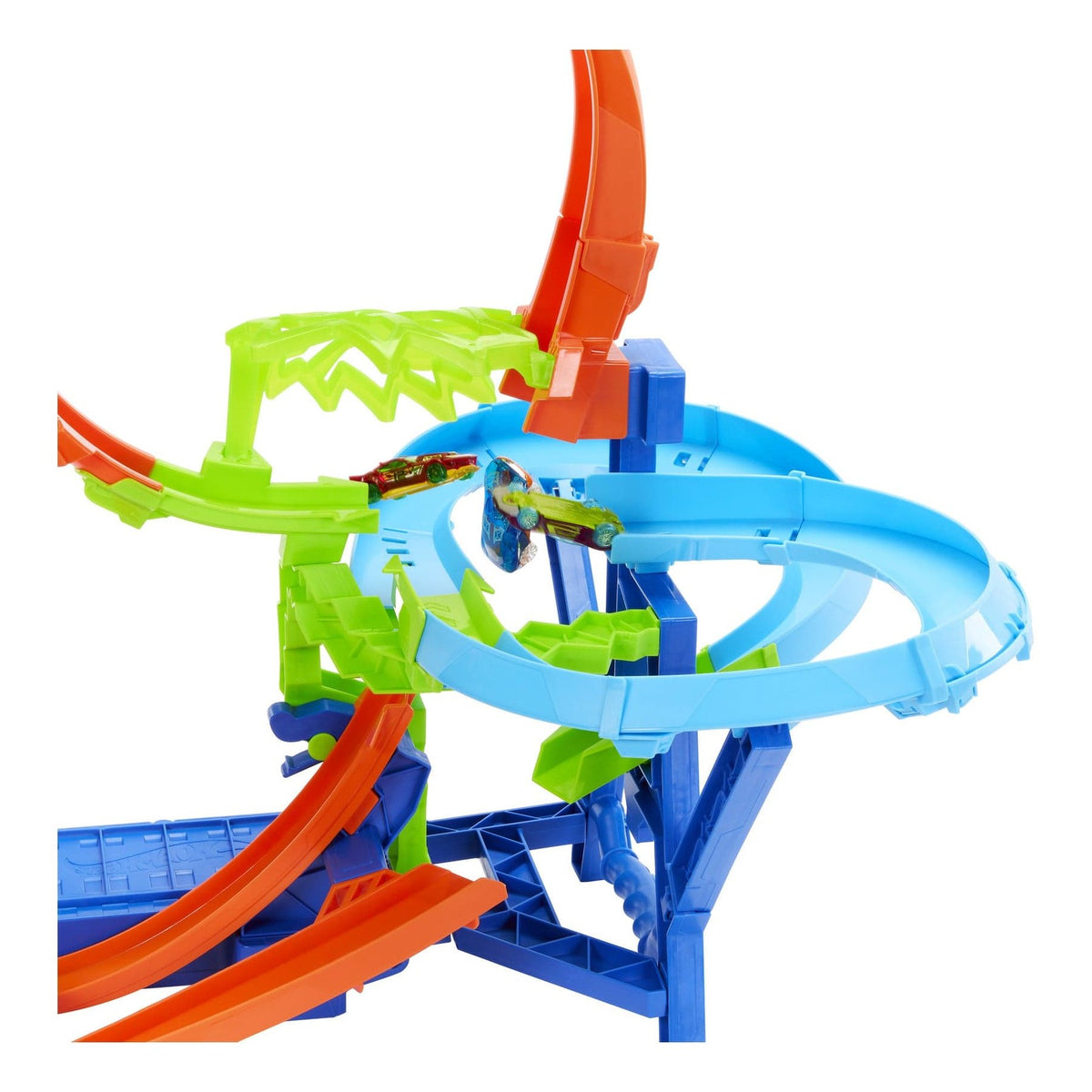 Hot Wheels Stunt Tracks Motorized Big Air Crash Playset