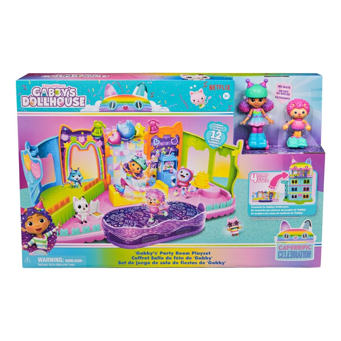 J! Gabby's Dollhouse Gabby's Party Room Playset 681147012394