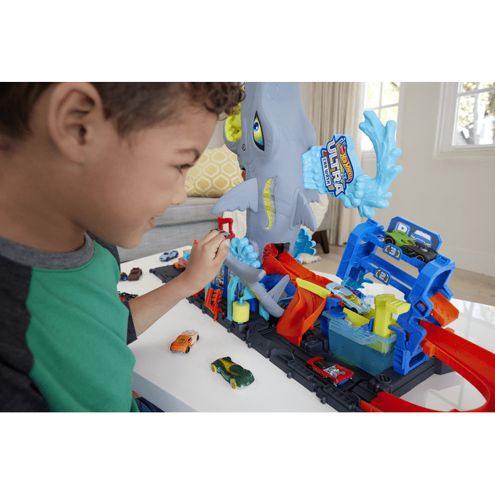 J! Hot Wheels City Ultra Shark Car Wash 0194735195091