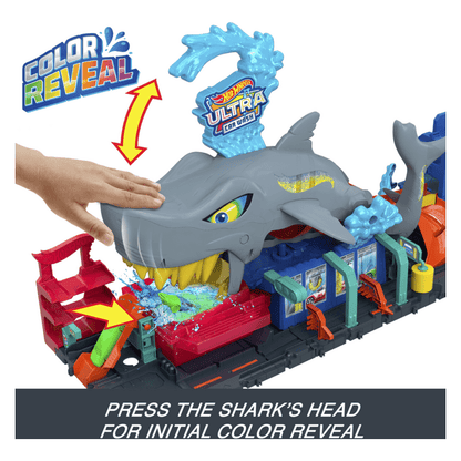 J! Hot Wheels City Ultra Shark Car Wash 0194735195091