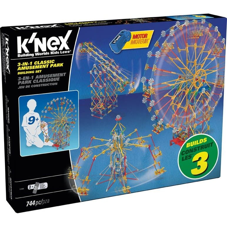 K'nex 3-in-1 Classic Amusement Park Building Set 744476170354