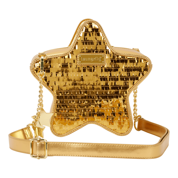 Loungefly - Figural Gold Stars Seq. Cross. Bag 671803568419