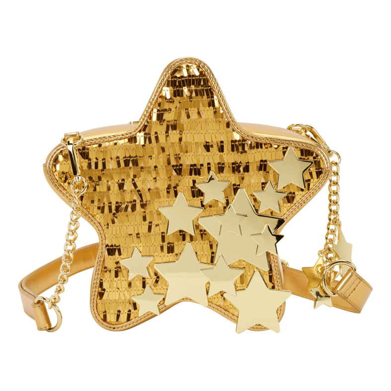 Loungefly - Figural Gold Stars Seq. Cross. Bag 671803568419
