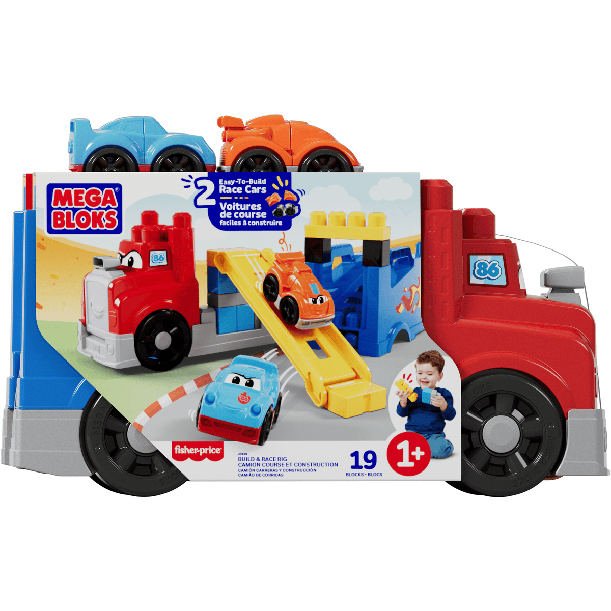 Mega Bloks Build and Rig Race Set with Real Racing Sounds and Buildable Race Car 194735303977