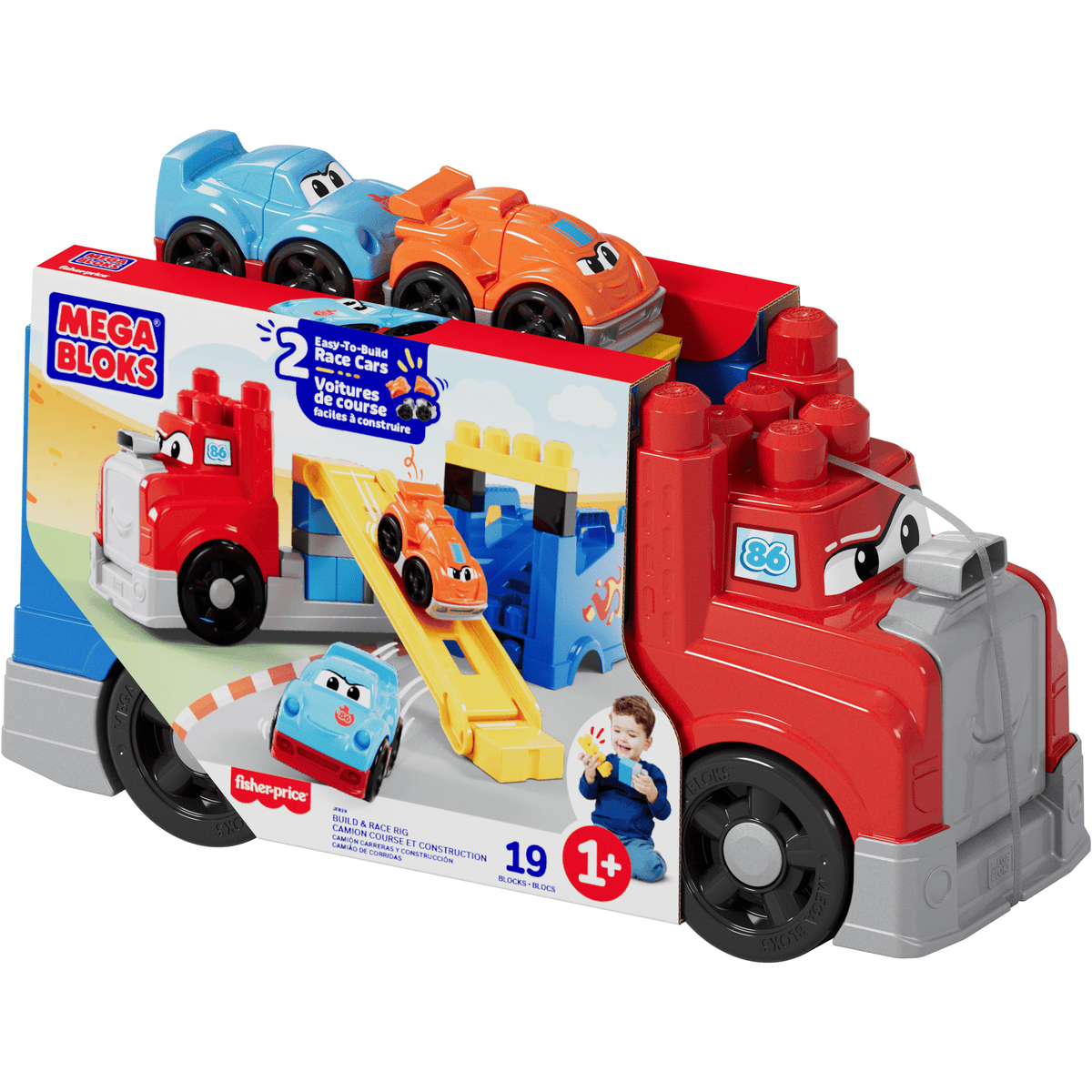 Mega Bloks Build and Rig Race Set with Real Racing Sounds and Buildable Race Car 194735303977
