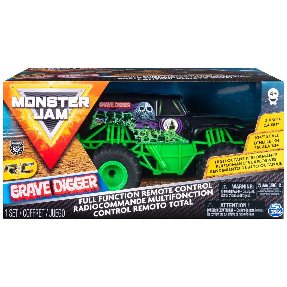 Monster Jam R/C Grave Digger 1:24 Scale 2.4GHz 778988548264