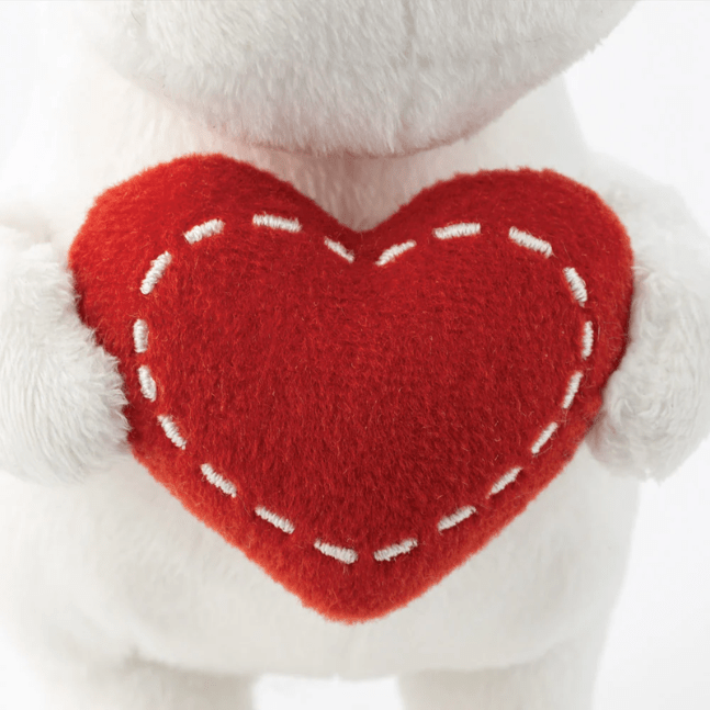 Moomin Plush Standing with Heart 6.5 Inch 5034566615540