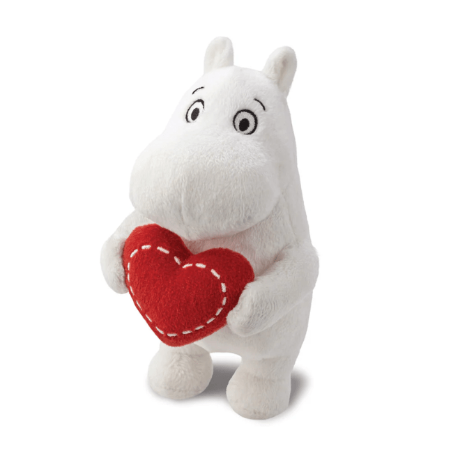 Moomin Plush Standing with Heart 6.5 Inch 5034566615540