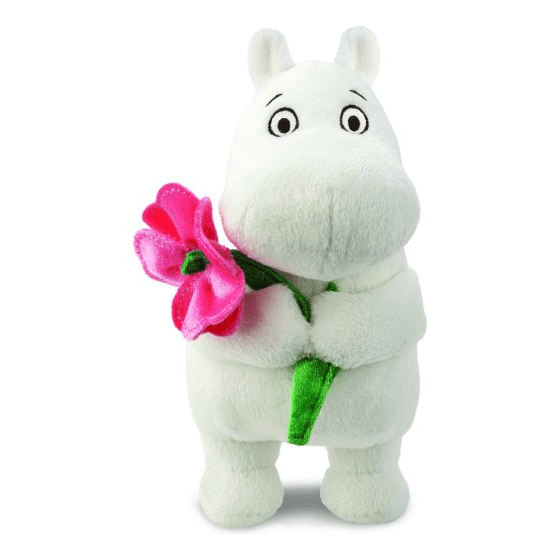 Moomin Standing with Pink Flower 6.5 inch Plush 5034566615564