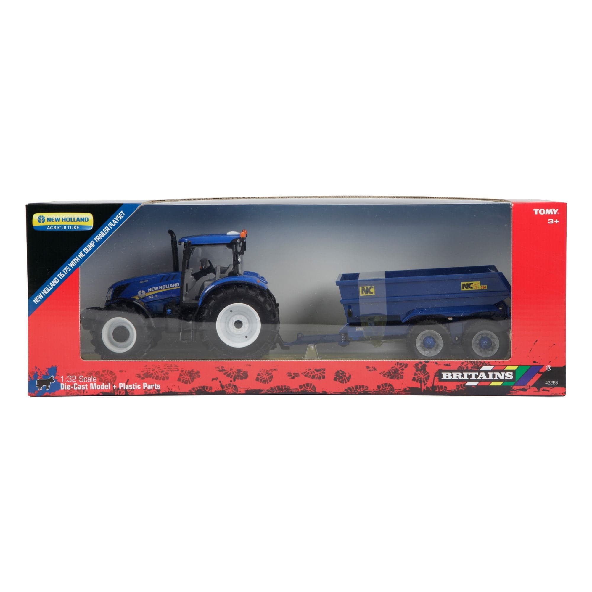 New Holland T6 Tractor with Trailer Play Set 0036881432685
