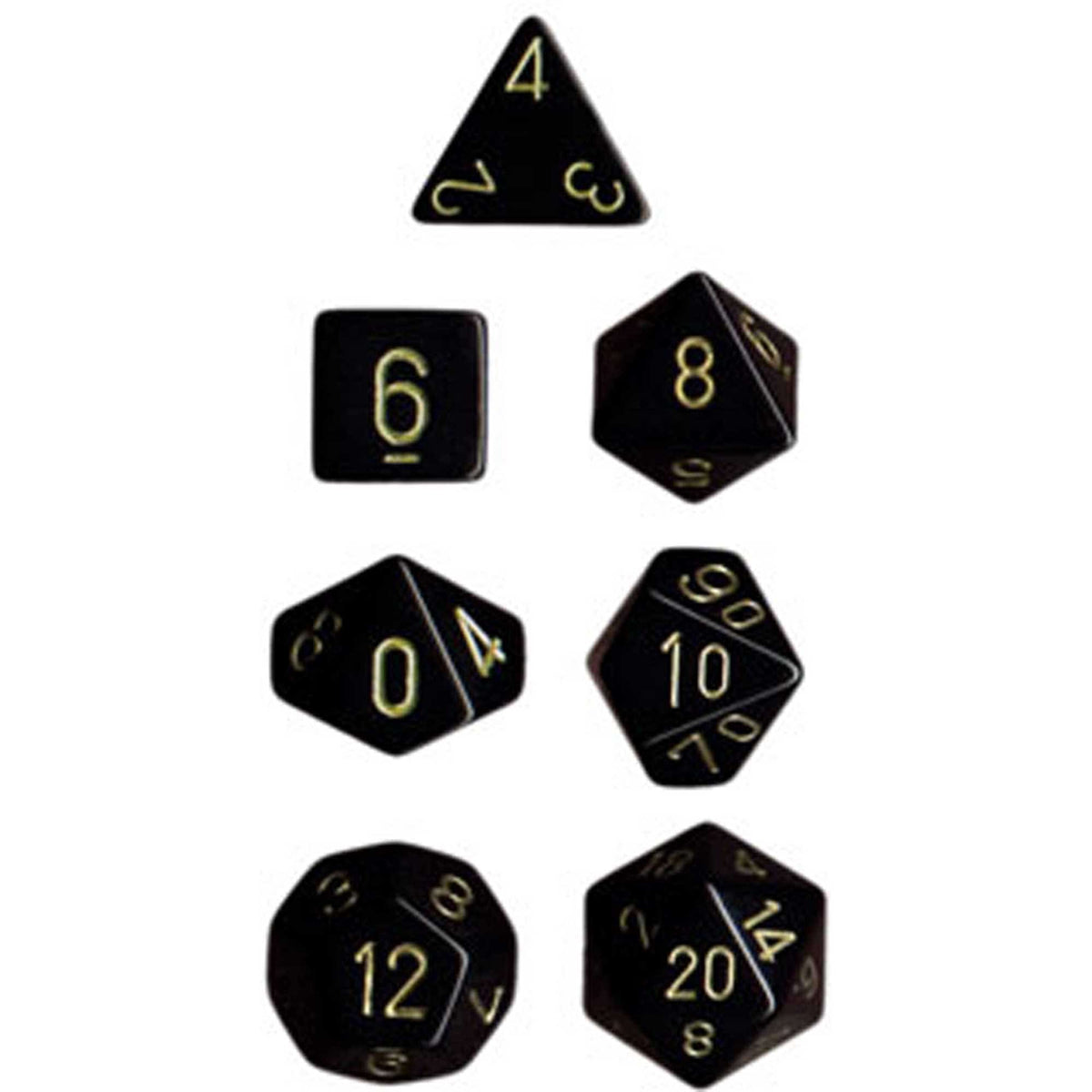 Opaque Poly 7 Set: Black/Gold 601982021382