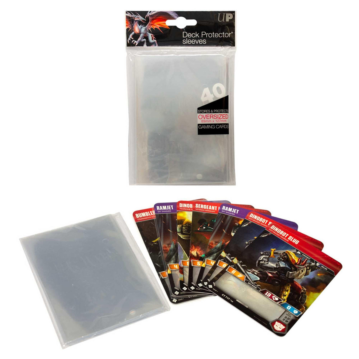 Oversized Clear Top Loading Deck Protector Sleeves 40ct 74427857875