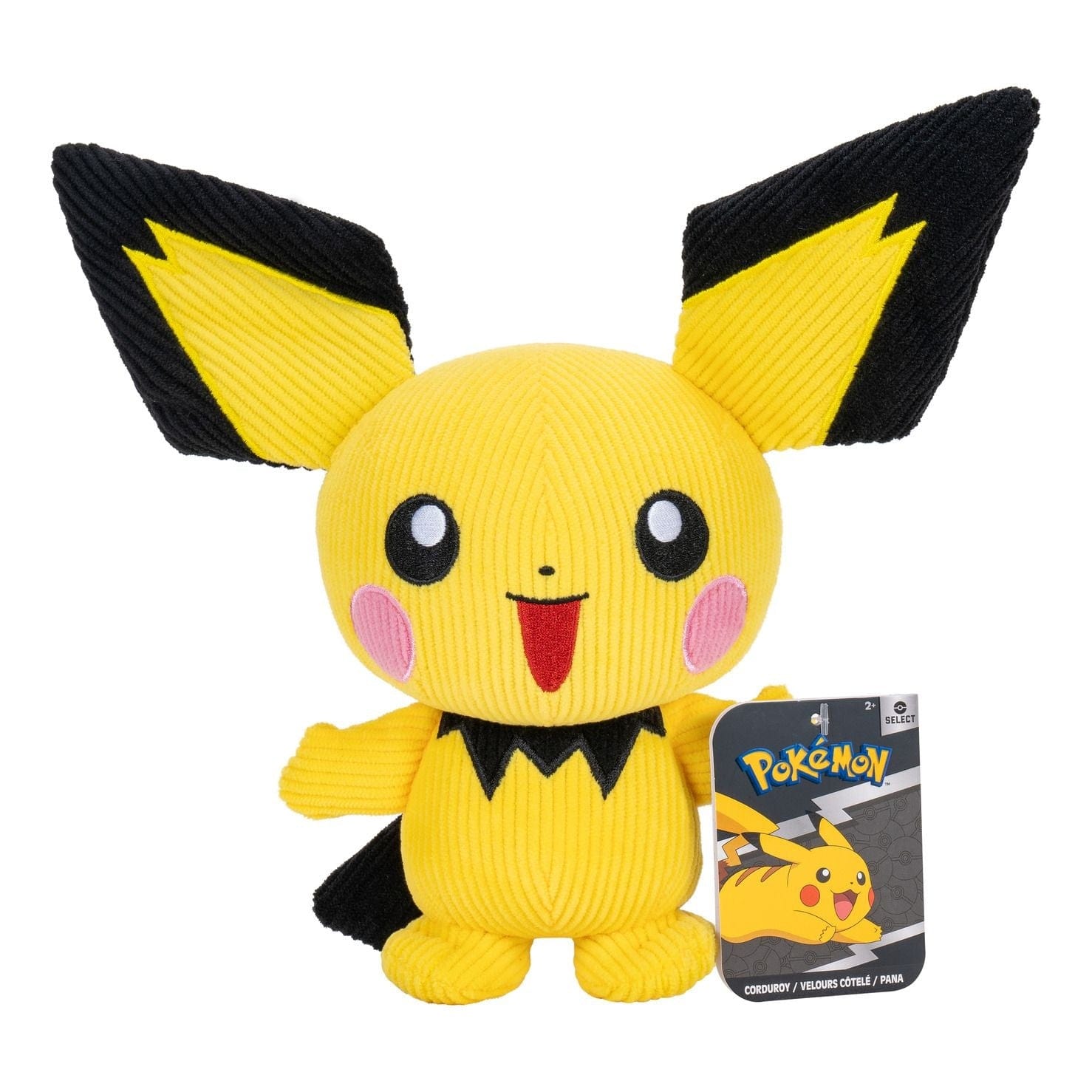 Pokemon 8in Corduroy Plush Pichu 191726727972