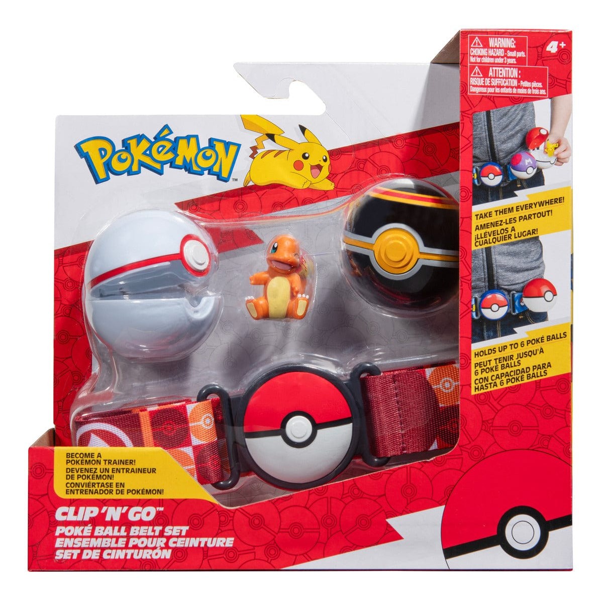 Pokemon Clip N Go Poke Ball Belt Set Charmander 191726483168