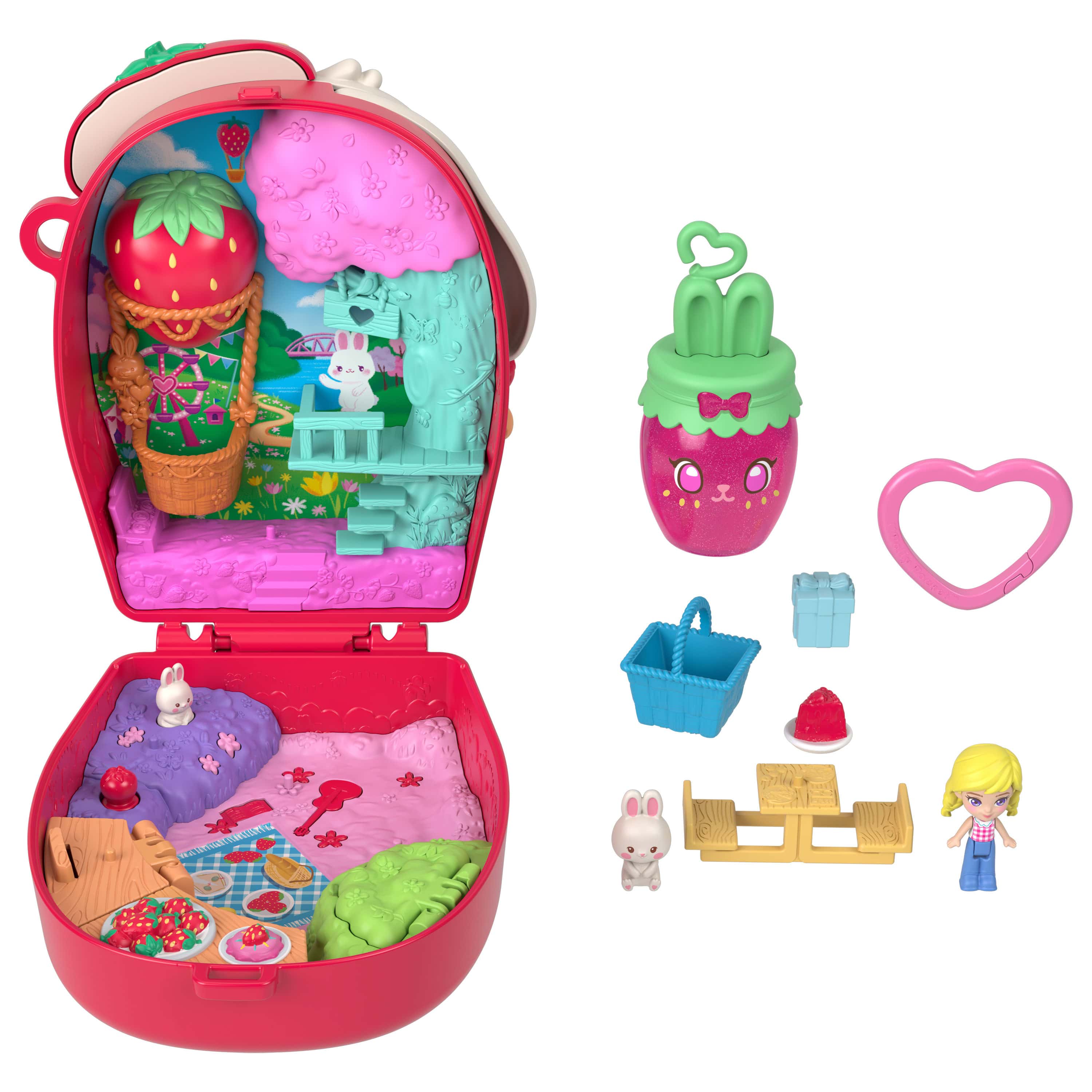* Polly Pocket Core Compact: Strawberry Bunny