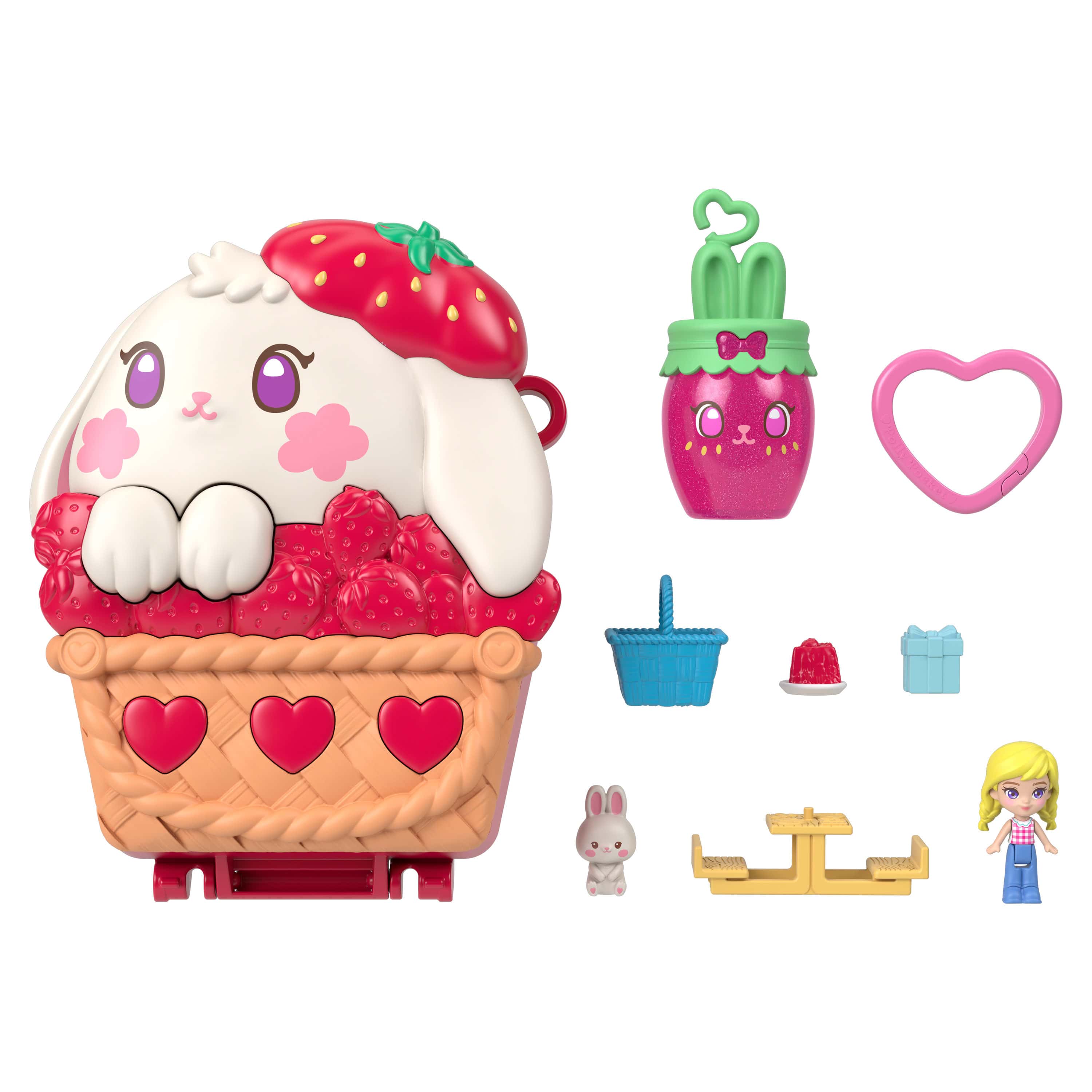 * Polly Pocket Core Compact: Strawberry Bunny