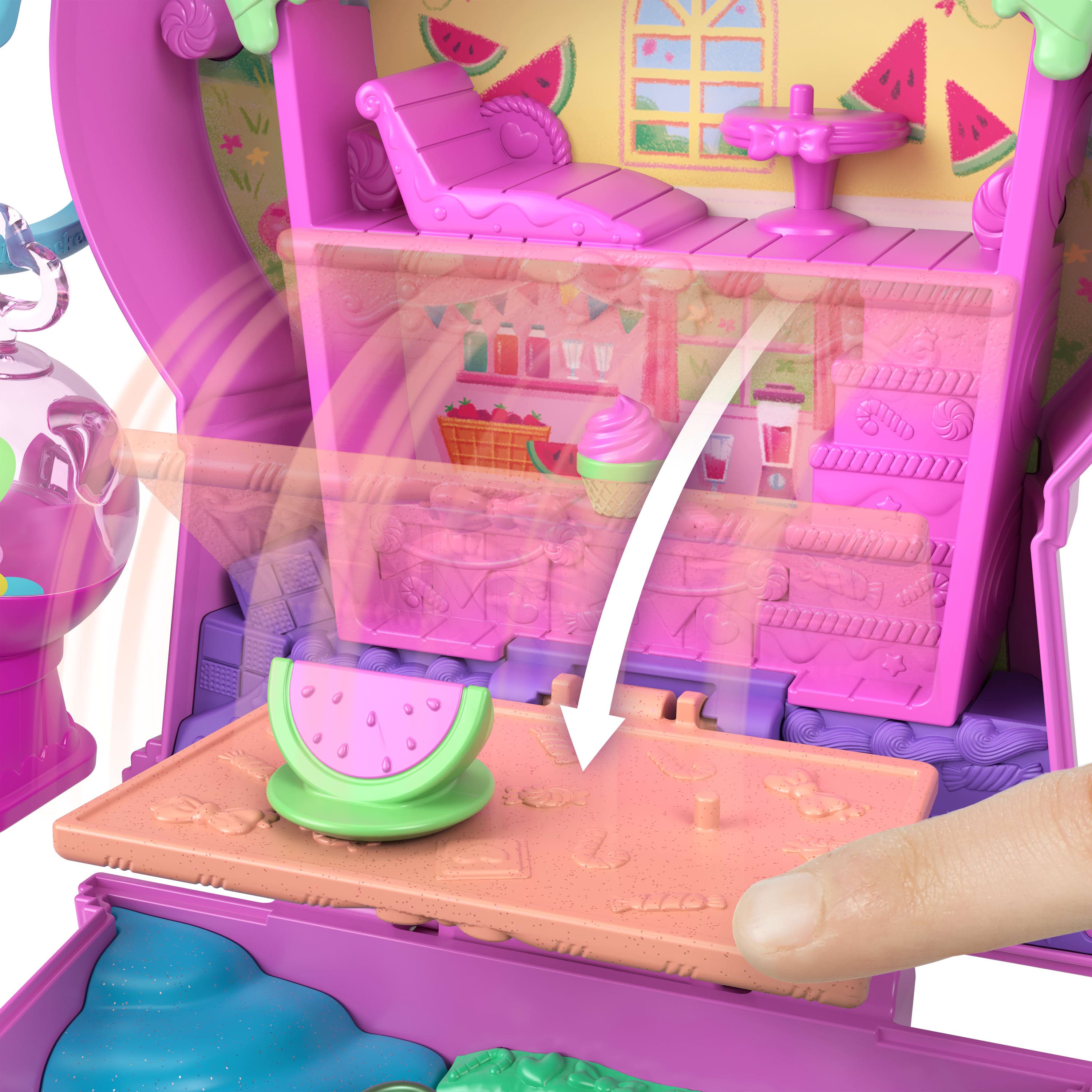* Polly Pocket Core Compact: W'melon Gumball Kitty