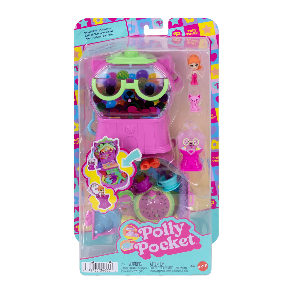* Polly Pocket Core Compact: W'melon Gumball Kitty